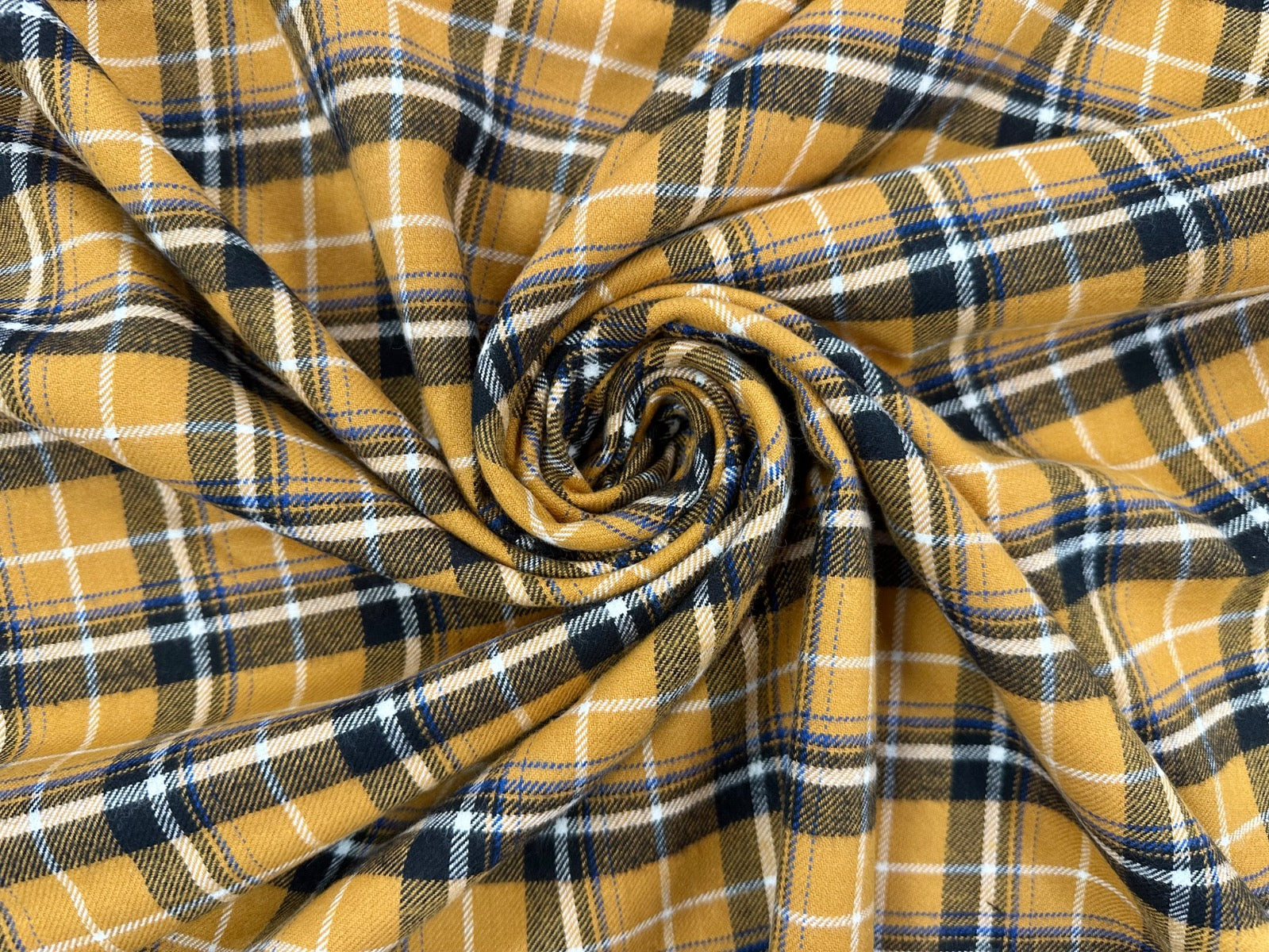 C826 Brushed Cotton Tartan Honey