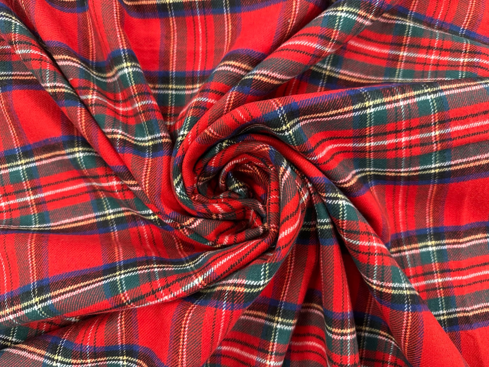 C824 Brushed Cotton Tartan Red