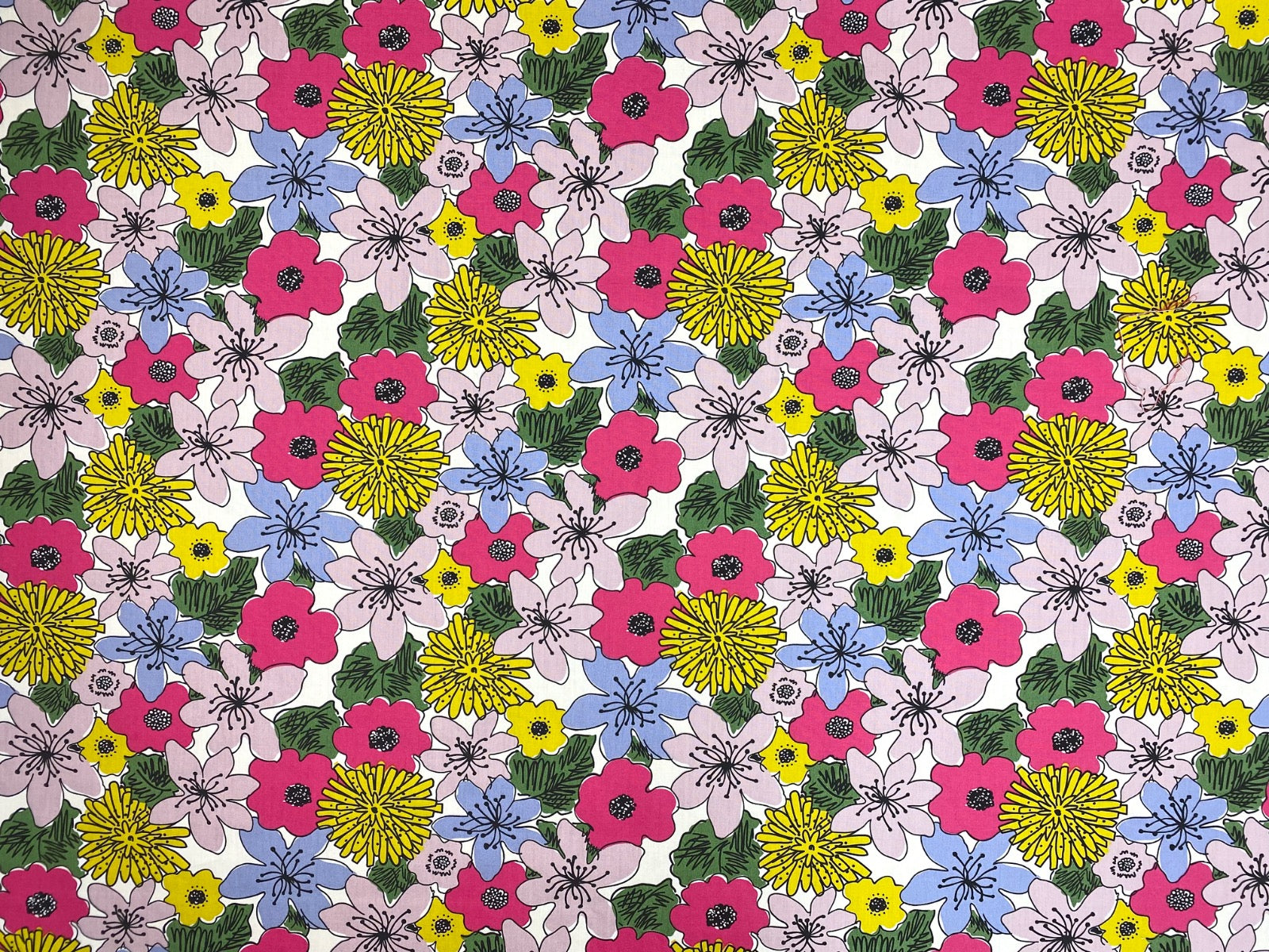 C812 Graphic Garden Cotton Poplin Multi