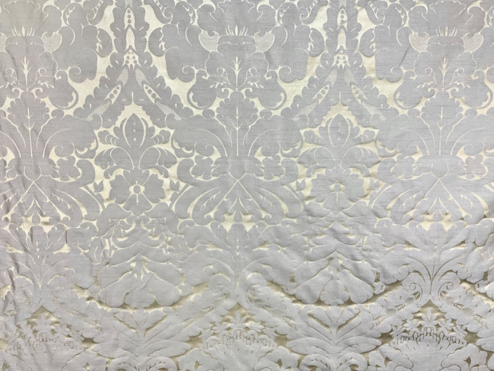 Faux Silk Damask Silver