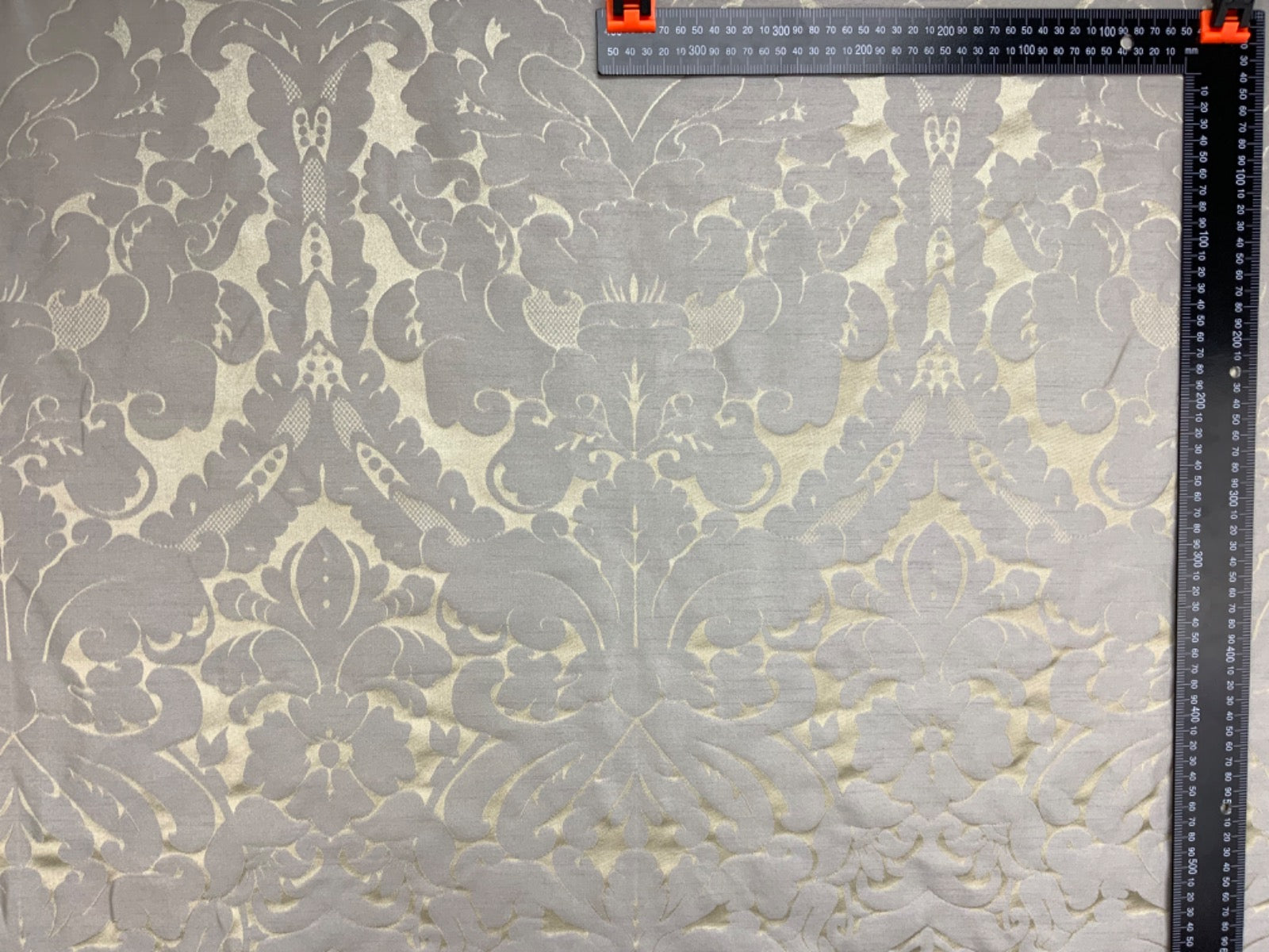 Faux Silk Damask Silver