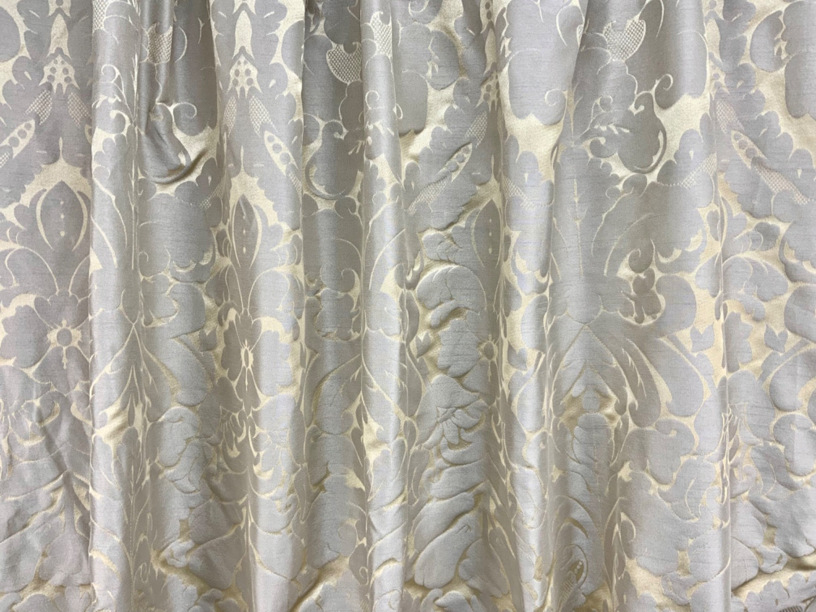 Faux Silk Damask Silver