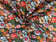 i513 Printed Embroidery Garden Multi