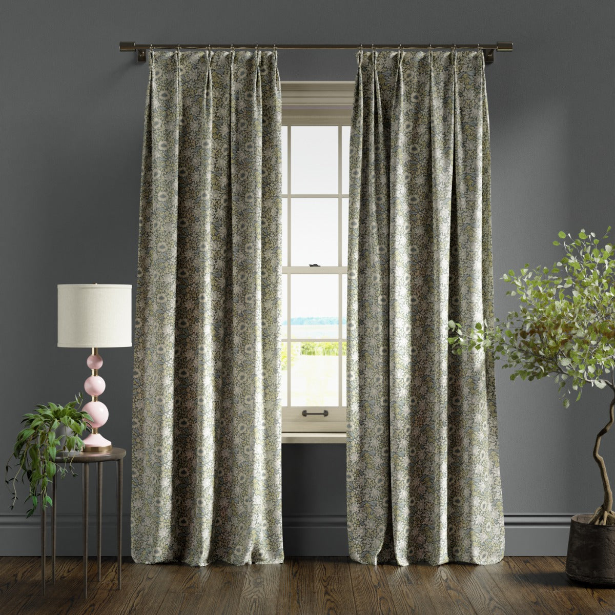 Clarke & Clarke Mallow Slate Dove