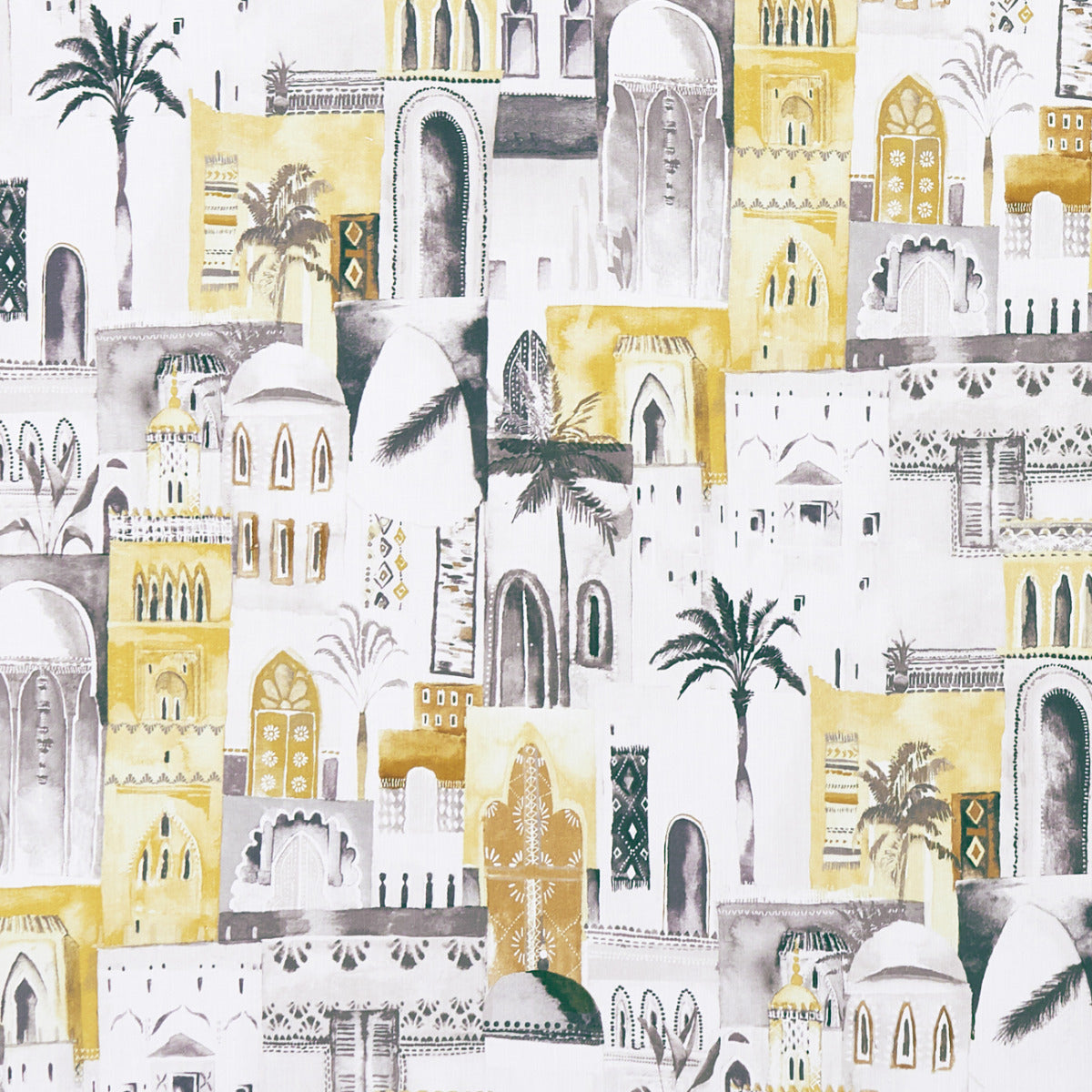 Clarke & Clarke Marrakech Charcoal Ochre