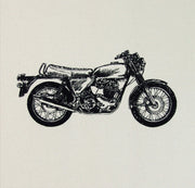 Organic Cotton Cushion Panel Vintage Vehicles Motorbike