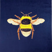 Shimmer Velvet Bumblebee Cushion Panel Navy