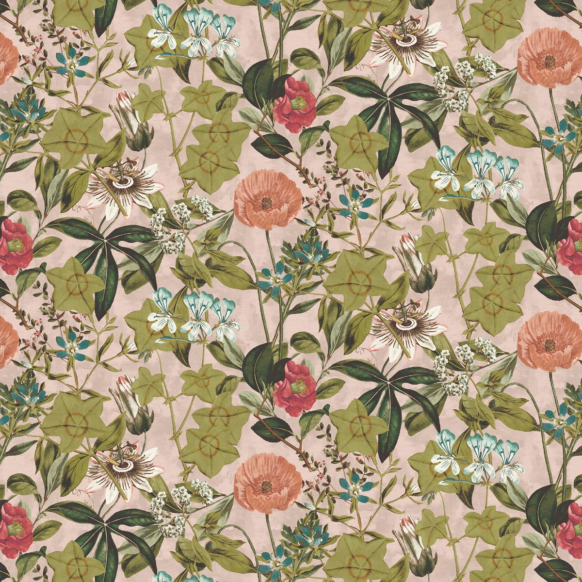 Clarke & Clarke Passiflora Blush Velvet