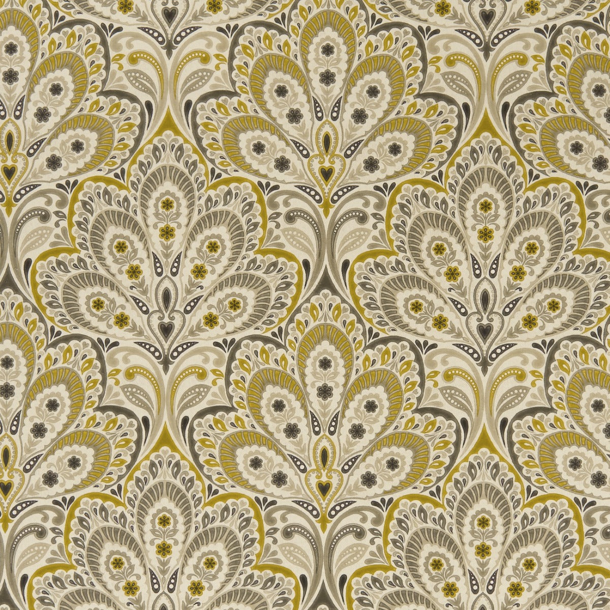 Clarke & Clarke Persia Charcoal Ochre
