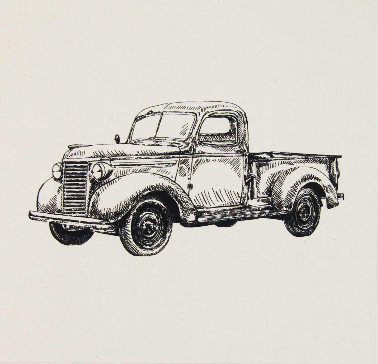 Organic Cotton Cushion Panel Vintage Vehicles Pickup Truck