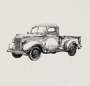 Organic Cotton Cushion Panel Vintage Vehicles Pickup Truck