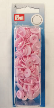 Prym Non Sew Colour Snap Fasteners Baby Pink