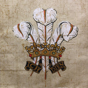 Velvet Cymru Prince of Wales Feathers Cushion Panel