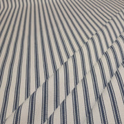 S1 French Woven Ticking Navy Blue