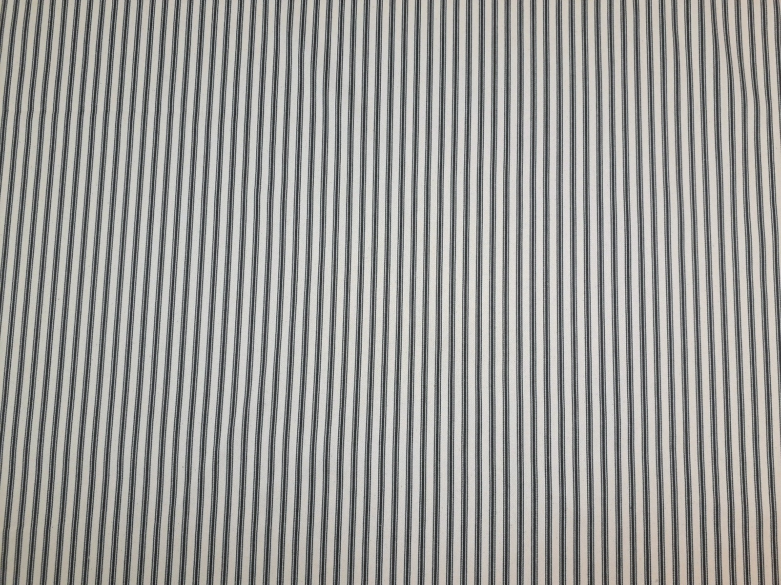 French Woven Ticking Grey S5