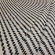 French Woven Ticking Black S3