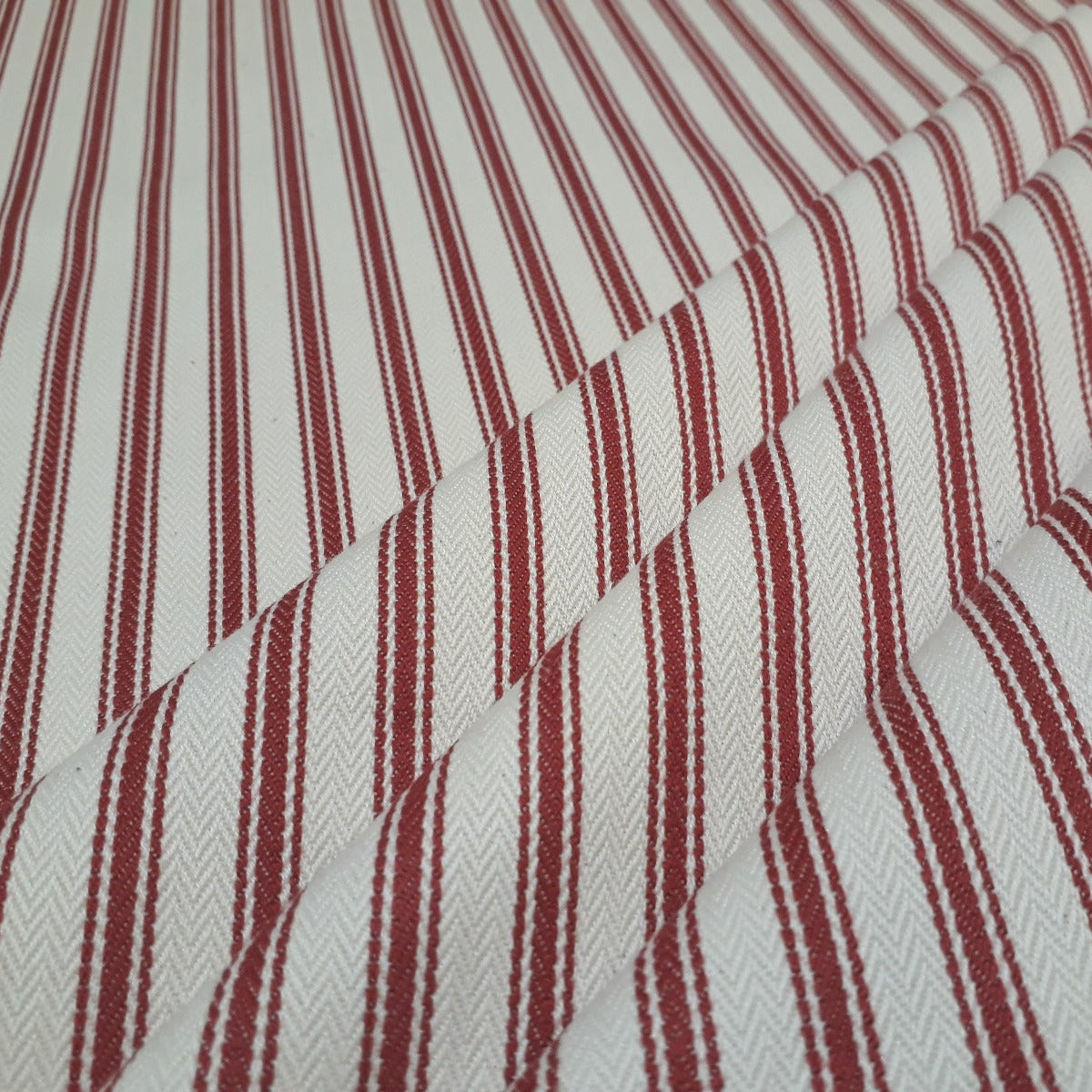 French Woven Ticking Red S4