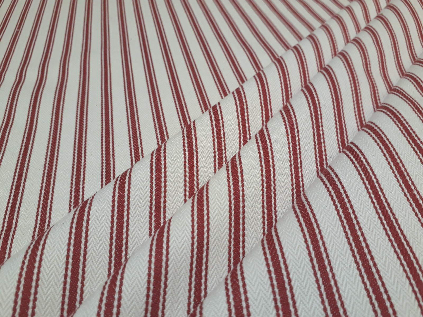 French Woven Ticking Red S4