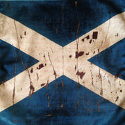Vintage Scottish Flag Shimmer Velvet Cushion Panel