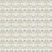 Clarke & Clarke Strawberry Thief Linen background with Plum detail