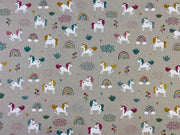 Rainbow Unicorns Linen T292