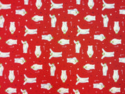 Clarke & Clarke The Snowman Red Matt PVC