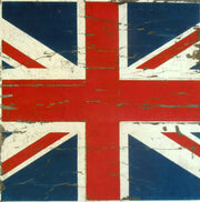 Vintage British Flag Union Jack Shimmer Velvet Cushion Panel