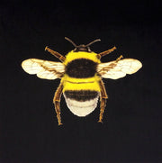New Shimmer Velvet Bumblebee Cushion Panel Black