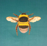 New Shimmer Velvet Bumblebee Cushion Panel Turquoise