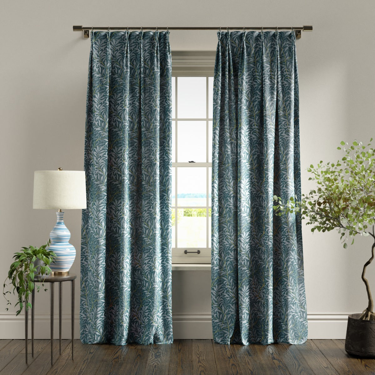 Clarke & Clarke Willow Boughs Denim