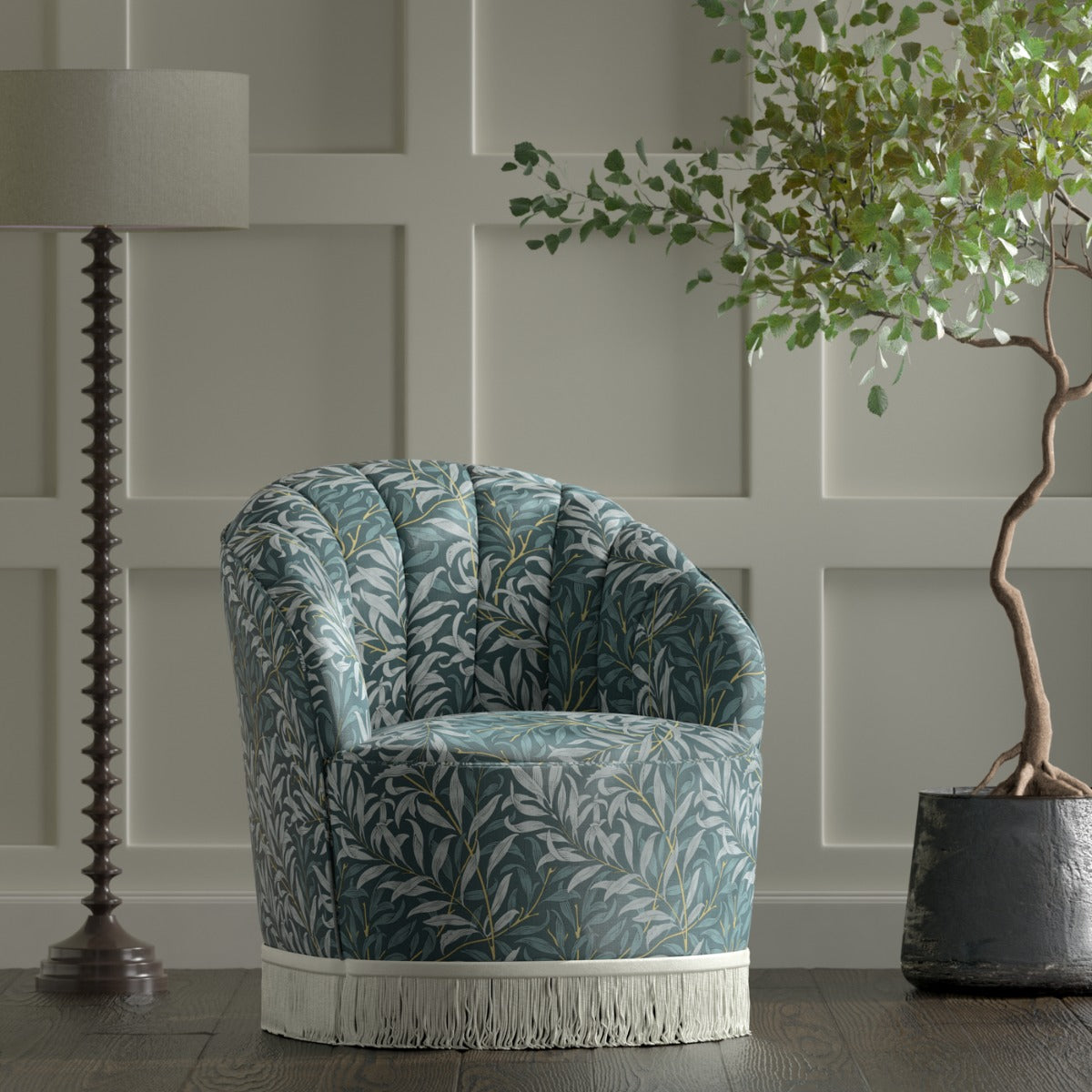 Clarke & Clarke Willow Boughs Denim