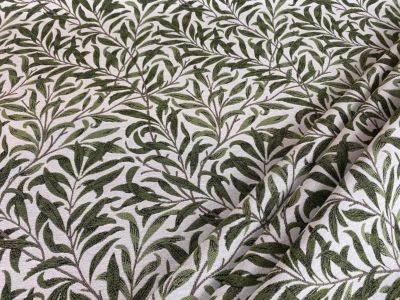 S247 Woven Willow Branch Tapestry Off White Green