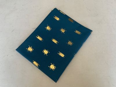 RE3841 1m Golden bugs blue (140cm wide) 